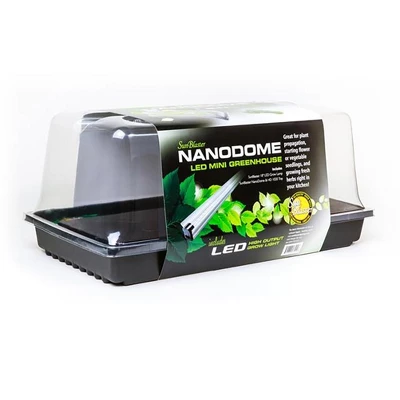 SunBlaster SL1600204 LED Mini Greenhouse Kit For Flower, Herbs, And Veggie Seed Starting Or Plant Propagation With 7-Inch NanoDome 3 SunBlaster SL1600204 LED Mini Greenhouse Kit For Flower, Herbs, And Veggie Seed Starting Or Plant Propagation With 7-Inch NanoDome