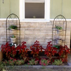 Sunnydaze Decor Sunnydaze 2-Piece Arched Climbing Plants Wall Trellis With Flower Pot Supports -Garden Promotional Store GUEST b4e47afd 936c 4c18 ab7d 368ff74e4018