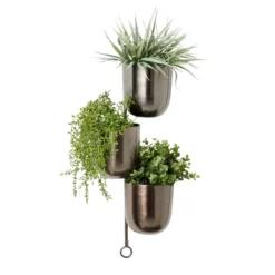 Set Of 3 12" Contemporary Indoor/Outdoor Metal Hanging Wall Planter Rack - Olivia & May 9 Set Of 3 12" Contemporary Indoor/Outdoor Metal Hanging Wall Planter Rack - Olivia & May -Garden Promotional Store GUEST b57671ac 758d 47e9 bd75 0aebb624e3c0