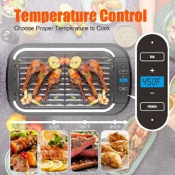 Litifo Smokeless Grill, Portable Electric Grill With Non-Stick Coating Black -Garden Promotional Store GUEST b630e014 848e 498b a1ea 3f969c1f3631