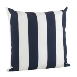 17"x17" Striped Poly Filled Indoor/Outdoor Accent Square Throw Pillow - Saro Lifestyle