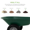 Best Choice Products Dual-Wheel Home Wheelbarrow Yard Garden Cart For Lawn, Construction - Green -Garden Promotional Store GUEST b888b01c 4877 46d2 8d76 49ab37743f35