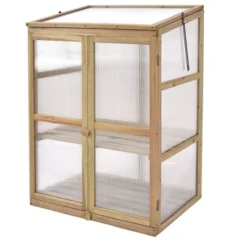 Costway Garden Portable Wooden GreenHouse Cold Frame Raised Plants Shelves Protection -Garden Promotional Store GUEST b8fcf98e ae95 4934 b6b9 9fe5737e2dba