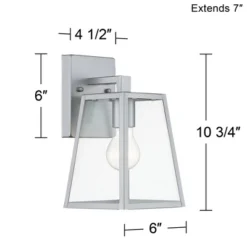 John Timberland Arrington Modern Outdoor Wall Light Fixture Silver Steel 10 3/4" Clear Glass For Post Exterior Barn Deck House Porch Yard Posts Patio 13 John Timberland Arrington Modern Outdoor Wall Light Fixture Silver Steel 10 3/4" Clear Glass For Post Exterior Barn Deck House Porch Yard Posts Patio -Garden Promotional Store GUEST ba51b3d5 f2f0 485b bb08 86ee6533350b