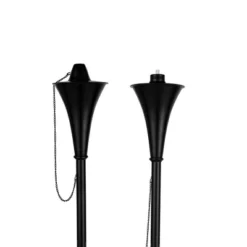 BIRDROCK HOME 2 Pack Fiji Torches - Black