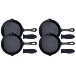 Bruntmor Pre-seasoned 6 Inch Black Cast Iron Nonstick Frying Pan, Black Set Of 4 11 Bruntmor Pre-seasoned 6 Inch Black Cast Iron Nonstick Frying Pan, Black Set Of 4 -Garden Promotional Store GUEST bd108419 5395 48b6 9ee4 1a478e5834d8