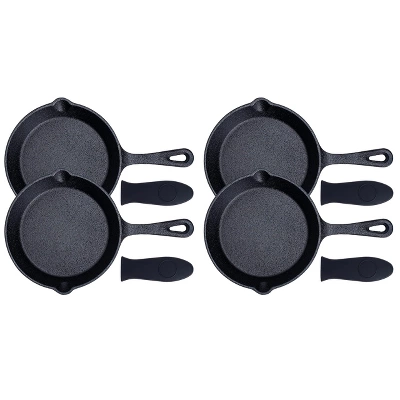 Bruntmor Pre-seasoned 6 Inch Black Cast Iron Nonstick Frying Pan, Black Set Of 4 7 Bruntmor Pre-seasoned 6 Inch Black Cast Iron Nonstick Frying Pan, Black Set Of 4 - Image 5
