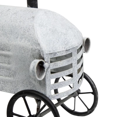 Tractor White Metal Planter - Foreside Home & Garden 6 Tractor White Metal Planter - Foreside Home & Garden - Image 4