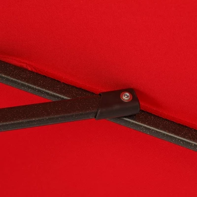 7.5' X 7.5' Outdoor Patio Umbrella With Button Tilt And Crank - Wellfor 9 7.5' X 7.5' Outdoor Patio Umbrella With Button Tilt And Crank - Wellfor - Image 7