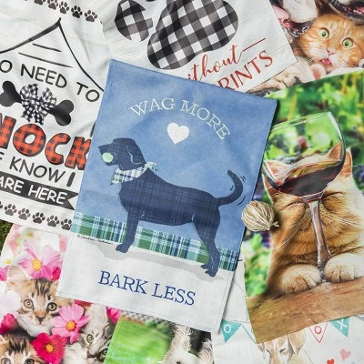 Evergreen Wag More, Bark Less Garden Burlap Flag 12.5 X 18 Inches Indoor Outdoor Decor 5 Evergreen Wag More, Bark Less Garden Burlap Flag 12.5 X 18 Inches Indoor Outdoor Decor - Image 3