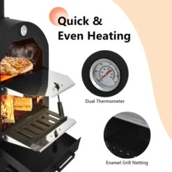 Costway Outdoor Pizza Oven Wood Fire Pizza Maker Grill W/ Pizza Stone & Waterproof Cover -Garden Promotional Store GUEST c2a2ec5e 154f 4128 ac10 fed166c1f0f4