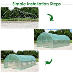 Costway 10'X6.5'X20' Walk-in Greenhouse Backyard Grow Tents Steel Frame 8 Windows 14 Costway 10'X6.5'X20' Walk-in Greenhouse Backyard Grow Tents Steel Frame 8 Windows -Garden Promotional Store GUEST c2ef7c9c ae2e 4ac0 8ecc 95259901b228