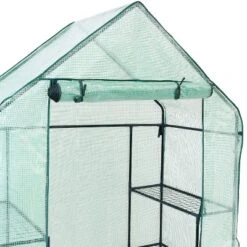 Sunnydaze Decor Sunnydaze Outdoor Portable Tiered Growing Rack Deluxe Walk-In Greenhouse With Roll-Up Door - 4 Shelves - Green -Garden Promotional Store GUEST c4338a25 d1eb 4ea3 8410 bf469273cff4