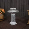 Sunnydaze Decor Sunnydaze 26"H Electric Resin 2-Tier Outdoor Square Bird Bath Water Fountain With LED Lights 1 Sunnydaze Decor Sunnydaze 26"H Electric Resin 2-Tier Outdoor Square Bird Bath Water Fountain With LED Lights -Garden Promotional Store GUEST c47f3eb2 bfa0 4615 bf67 7f6183079fd4