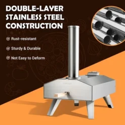 Costway Wood Pellet Pizza Oven Pizza Maker Portable Outdoor Pizza Stone W/ Foldable Leg -Garden Promotional Store GUEST c5ed49e4 17a2 4623 ab46 d4f80c70a6ec