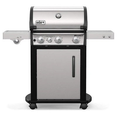 Weber Spirit SP-335 Stainless Steel 3 Burner 32000 BTUs Lidded Liquid Propane Gas Grill With 529 Sq In Cooking Area, Side Burner, And Sear Station 3 Weber Spirit SP-335 Stainless Steel 3 Burner 32000 BTUs Lidded Liquid Propane Gas Grill With 529 Sq In Cooking Area, Side Burner, And Sear Station