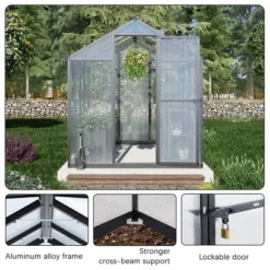 AOODOR Walk-in Greenhouse Polycarbonate Panel Hobby GreenhousesGarden -Garden Promotional Store GUEST c743d066 2875 4db0 bccf 7634df85d0e3