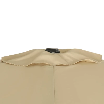 10' X 6.5' Rectangular Bimini Market Patio Umbrella Champagne - Island Umbrella 12 10' X 6.5' Rectangular Bimini Market Patio Umbrella Champagne - Island Umbrella - Image 10