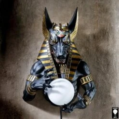 Design Toscano Anubis, Egyptian God Of The Underworld Illuminated Wall Sculpture