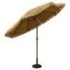 9' X 9' Round Crank Patio Umbrella - Thatch - Tropishade -Garden Promotional Store GUEST c9817497 c1d3 40c0 a33e 547002e8ca33
