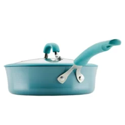 Rachael Ray Cook + Create Aluminum Nonstick Saute Pan With Lid 3qt Agave Blue -Garden Promotional Store GUEST c9ba1771 e120 41ba b727 41a596df8119