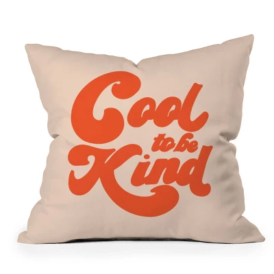 Rhianna Marie Chan 'Cool To Be Kind' Outdoor Throw Pillow Orange - Deny Designs 5 Rhianna Marie Chan 'Cool To Be Kind' Outdoor Throw Pillow Orange - Deny Designs - Image 3