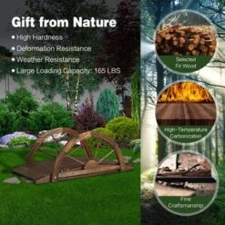 Costway 3.3FT Garden Bridge Classic Arc Wooden Bridge Decorative Garden Landscape 17 Costway 3.3FT Garden Bridge Classic Arc Wooden Bridge Decorative Garden Landscape -Garden Promotional Store GUEST ca51326f 0f78 45b4 9633 f204e8002cc3