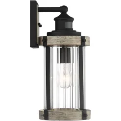 John Timberland Stan Rustic Farmhouse Outdoor Wall Light Fixture Gray Faux Wood Black Motion Sensor 15 1/2" Clear Ribbed Glass For Post Exterior Barn 15 John Timberland Stan Rustic Farmhouse Outdoor Wall Light Fixture Gray Faux Wood Black Motion Sensor 15 1/2" Clear Ribbed Glass For Post Exterior Barn -Garden Promotional Store GUEST caa5d550 6b29 4ec2 921c 8a79ce5ff450