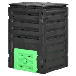 Outsunny 120 Gallon Compost Bin, Large Composter With 80 Vents And 2 Sliding Doors, Lightweight & Sturdy -Garden Promotional Store GUEST caf2b097 5b92 49ce 9b6e 6ba3f3ff95e1