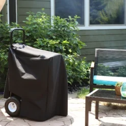 Sunnydaze Decor Sunnydaze Outdoor Firewood Log Rack Cart Carrier With Heavy-Duty Weather-Resistant Polyester Cover - Black -Garden Promotional Store GUEST cb256b6d 700b 4dac b013 b11e4d59a739