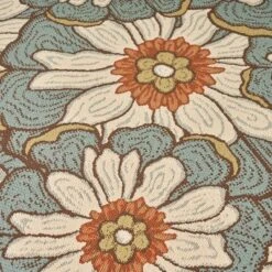 5' X 8' Melody Floral Outdoor Rug Blue/Brown - Christopher Knight Home -Garden Promotional Store GUEST cbf71b57 fc2c 492c 97cb 0a3dbaa85606
