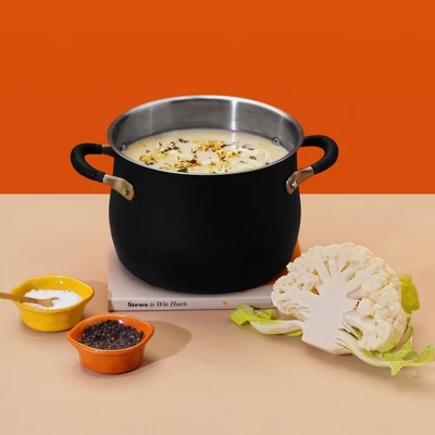 Meyer Accent Series 5qt Stainless Steel Induction Stockpot Matte Black 5 Meyer Accent Series 5qt Stainless Steel Induction Stockpot Matte Black - Image 3