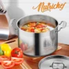 NutriChef 8-Quart Stainless Steel Stockpot - 18/8 Food Grade Heavy Duty Large Stock Pot For Stew, Simmering, Soup, Includes Lid -Garden Promotional Store GUEST cc0e26f8 7669 4e90 a786 4729acd876d3
