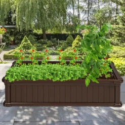 Costway 48''x24'' Raised Garden Bed Rectangle Plant Box Planter Flower Vegetable Brown 15 Costway 48''x24'' Raised Garden Bed Rectangle Plant Box Planter Flower Vegetable Brown -Garden Promotional Store GUEST cc1c2fbe aa56 4b97 add8 a2623e869ffa