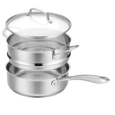 Cuisinart Classic 3.5qt Stainless Steel Saute & Steamer Set With Helper Handle And Cover - 83-3 3 Cuisinart Classic 3.5qt Stainless Steel Saute & Steamer Set With Helper Handle And Cover - 83-3