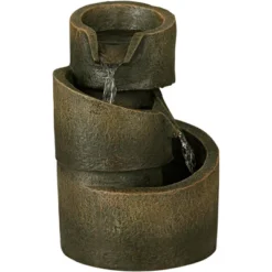 John Timberland Rustic Modern Zen Indoor Tabletop Water Fountain 9 3/4" High Cascading Table Desk Office Home Bedroom Relaxation -Garden Promotional Store GUEST ccaded57 9961 4fdc b1c2 b983b127fe32