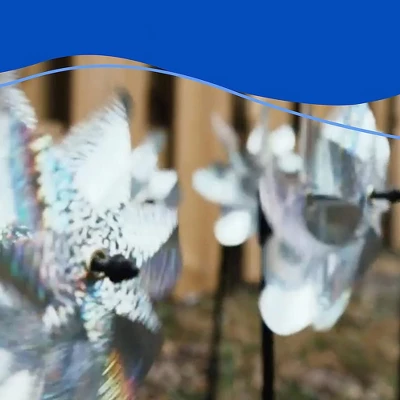 BIRD BLINDER Repellent Pin Wheels To Scare Birds & Pests, Silver Set Of 8 5 BIRD BLINDER Repellent Pin Wheels To Scare Birds & Pests, Silver Set Of 8 - Image 3