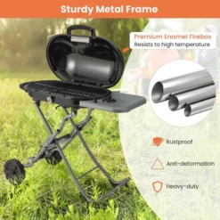 Costway Portable Propane Grill Folding Gas Grill Griddle With Wheels & Side Shelf 15 Costway Portable Propane Grill Folding Gas Grill Griddle With Wheels & Side Shelf -Garden Promotional Store GUEST cd9e9dc2 ce47 4c53 9f18 14e0c304e908