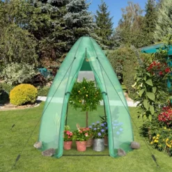 Costway 5.5'x 5.5'x 6' Portable Mini Garden Greenhouse With Window & Roll-up Zippered Door -Garden Promotional Store GUEST cdbd0a1b a799 4280 a4fb b13a1aa95c11