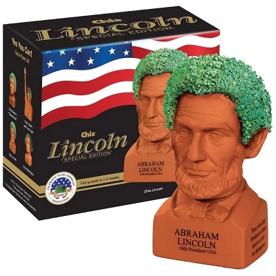 Joseph Enterprises, Inc Abraham Lincoln Chia Pet Decorative Pottery Planter 3 Joseph Enterprises, Inc Abraham Lincoln Chia Pet Decorative Pottery Planter