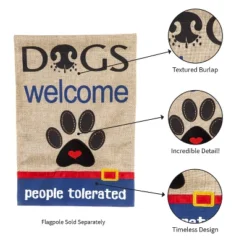 Evergreen Flag Dogs Welcome People Tolerated Garden Burlap Flag 12 Evergreen Flag Dogs Welcome People Tolerated Garden Burlap Flag -Garden Promotional Store GUEST d15b21b1 d7f0 45a4 a21a 04c4b1e1181c