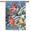 Briarwood Lane Winter Cardinal Trio House Flag Snowy Scene 28" X -Garden Promotional Store GUEST d314f41d 9a25 4727 a234 d5619b176fda
