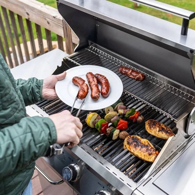 4-Burner Propane Stainless Steel Gas Grill With ClearView Lid Model 41847NG - Monument Grills 8 4-Burner Propane Stainless Steel Gas Grill With ClearView Lid Model 41847NG - Monument Grills - Image 6