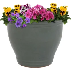 Sunnydaze Decor Sunnydaze Studio Outdoor/Indoor UV- And Frost-Resistant Ceramic Flower Pot Planter With Drainage Holes 12 Sunnydaze Decor Sunnydaze Studio Outdoor/Indoor UV- And Frost-Resistant Ceramic Flower Pot Planter With Drainage Holes -Garden Promotional Store GUEST d40954f8 002f 4e72 a45b bc334f32b594