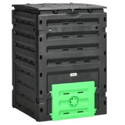 Outsunny 120 Gallon Compost Bin, Large Composter With 80 Vents And 2 Sliding Doors, Lightweight & Sturdy -Garden Promotional Store GUEST d546bf3f 8c44 4bb7 be0e e3984989e3ac