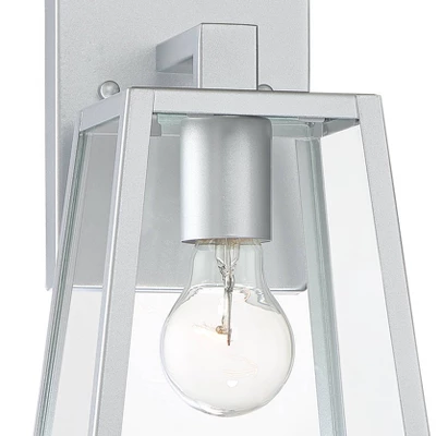 John Timberland Arrington Modern Outdoor Wall Light Fixture Silver Steel 10 3/4" Clear Glass For Post Exterior Barn Deck House Porch Yard Posts Patio 4 John Timberland Arrington Modern Outdoor Wall Light Fixture Silver Steel 10 3/4" Clear Glass For Post Exterior Barn Deck House Porch Yard Posts Patio - Image 2