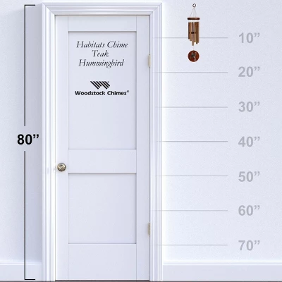 Woodstock Wind Chimes Signature Collection, Woodstock Habitats Chime, Teak 17'' Hummingbird Wind Chime HCTH 5 Woodstock Wind Chimes Signature Collection, Woodstock Habitats Chime, Teak 17'' Hummingbird Wind Chime HCTH - Image 3