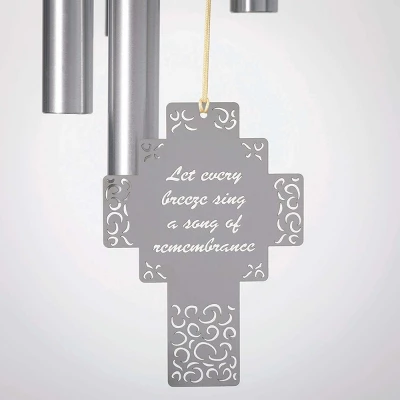 Woodstock Wind Chimes Signature Collection, Chimes Of Remembrance, 26'', Silver Wind Chime 4 Woodstock Wind Chimes Signature Collection, Chimes Of Remembrance, 26'', Silver Wind Chime - Image 2
