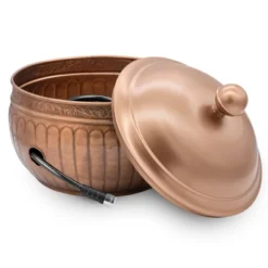 La Jolla Copper Finish Hose Pot With Lid - Good Directions -Garden Promotional Store GUEST d6dd39b5 878e 417b b474 d6f8ec49713f