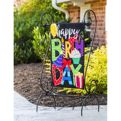 Evergreen Happy Birthday Garden Linen Flag 12.5 X 18 Inches Indoor Outdoor Decor 5 Evergreen Happy Birthday Garden Linen Flag 12.5 X 18 Inches Indoor Outdoor Decor - Image 3